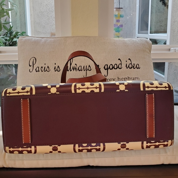 Tory Burch Monogram Leather Tote - Picture 3 of 15